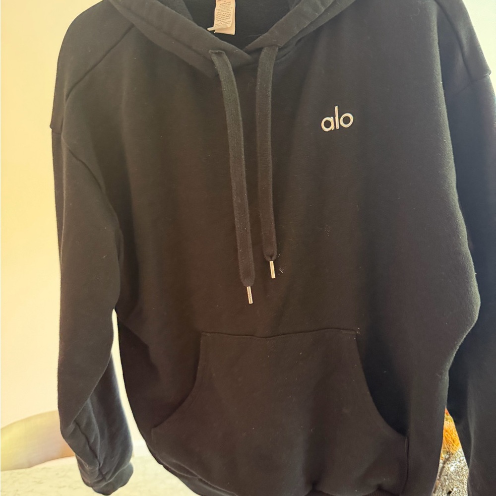 ALO Yoga unisex Black Pullover Hoodie